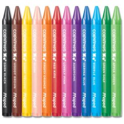 Maped Crayon de cire COLOR'PEPS WAX, étui en carton de 18