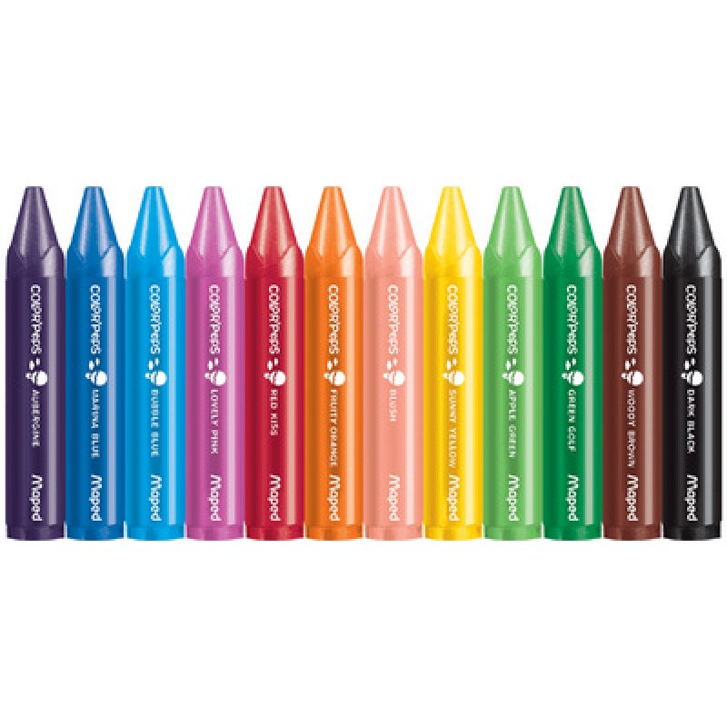 Maped CRAYONS CIRE JUMBO COLOR PEPS X12 BTE CARTON