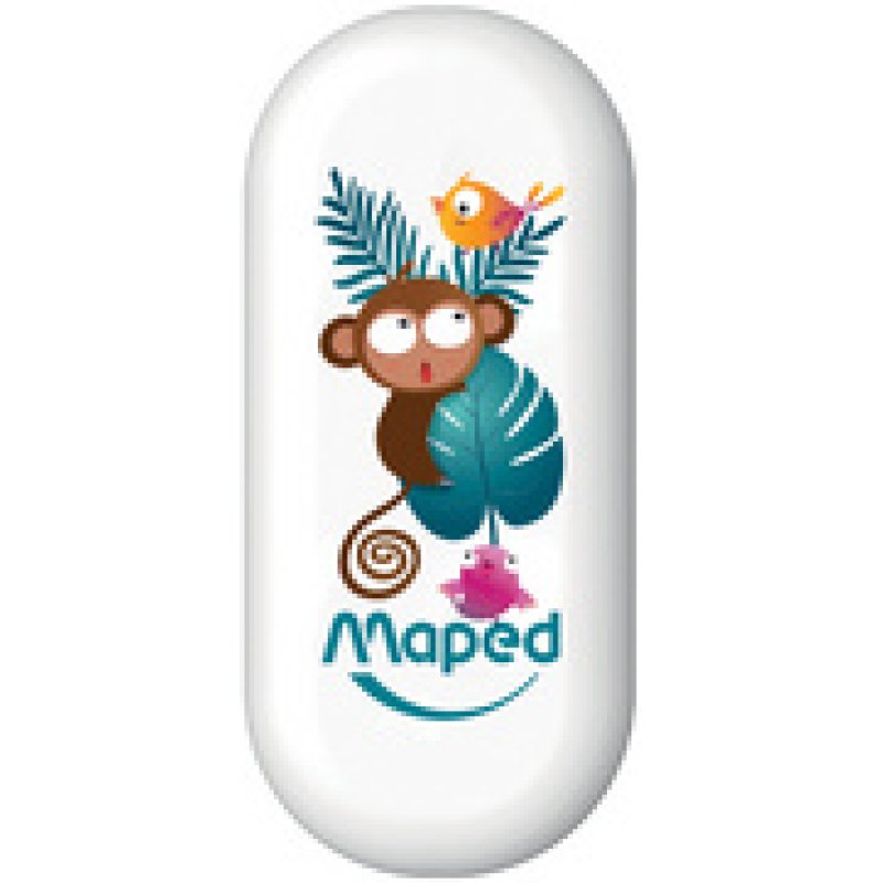 Maped Gomme plastique JUNGLE fever, blister, blanc