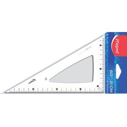 Maped Equerre Cristal 60 degrés, gand côté: 210 mm