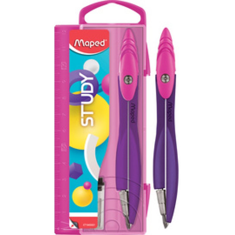 Maped Coffret compas STUDY FANCY, 2 pièces, assorti