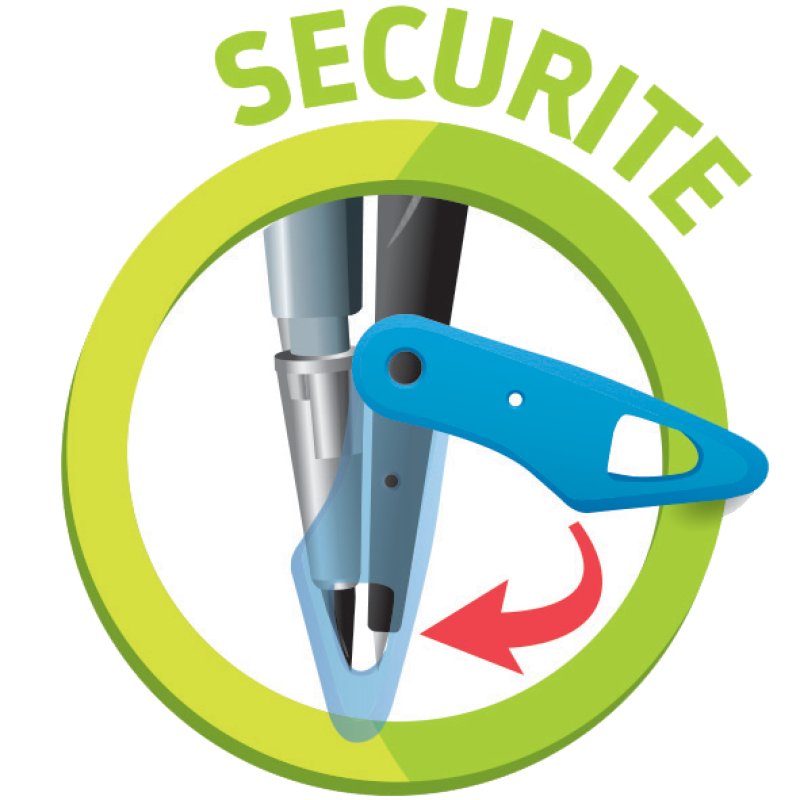 Maped Boîte de compas Stop System, 3 pièces, rouge