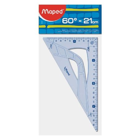 Maped 242621 triangle 60° triangle Plastic Blue, Translucent