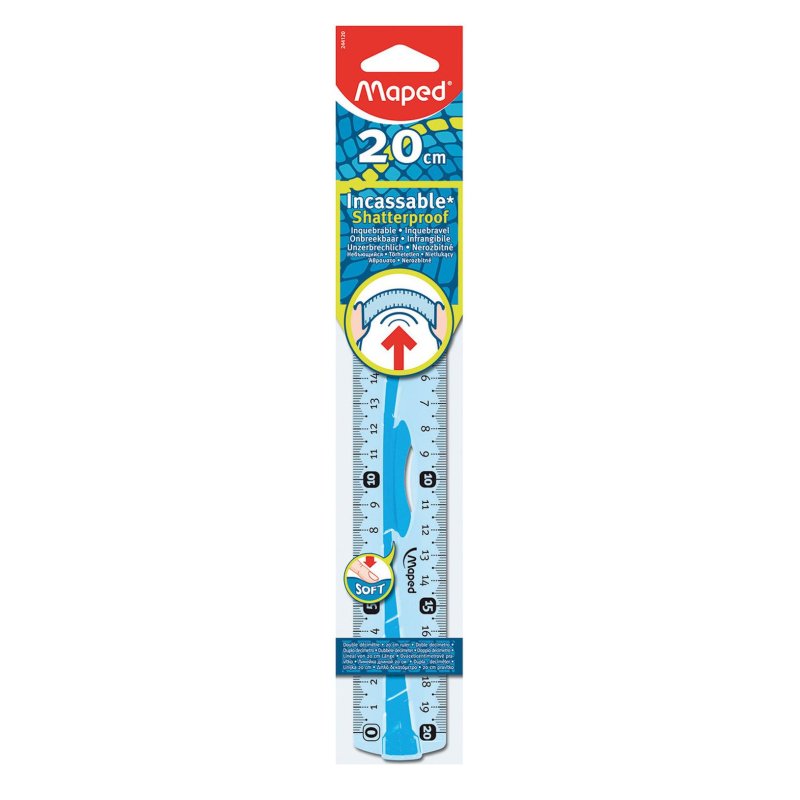 Maped Flex 200 mm Plastic Blue, Translucent 1 pc(s)