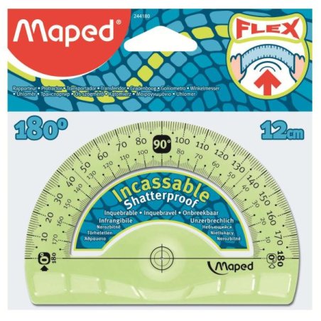 Maped Rapporteur demi-circulaire Flex 180 degrés, 120 mm