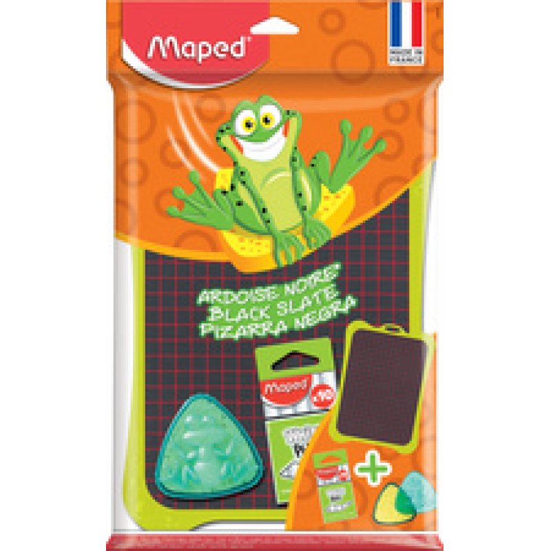 Maped Ardoise en plastique, uni/quadrillé, incl. accessoires