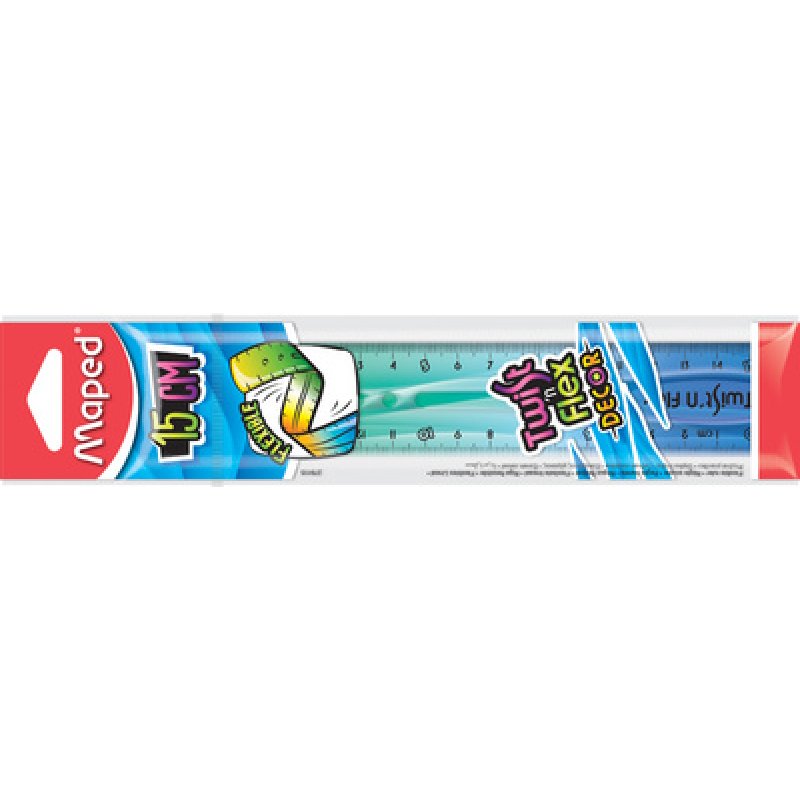 Maped Règle plate Twist'n Flex DECOR, 300 mm, incassable