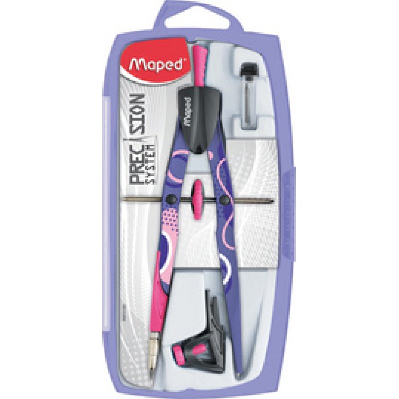 Maped Coffret compas PRECISION SYSTEM FANCY, 3 pièces