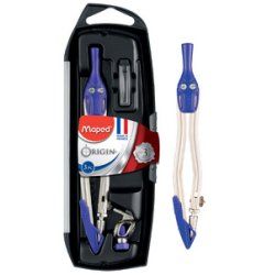 Maped Boîte de compas Origin, 3 pièces, assorti