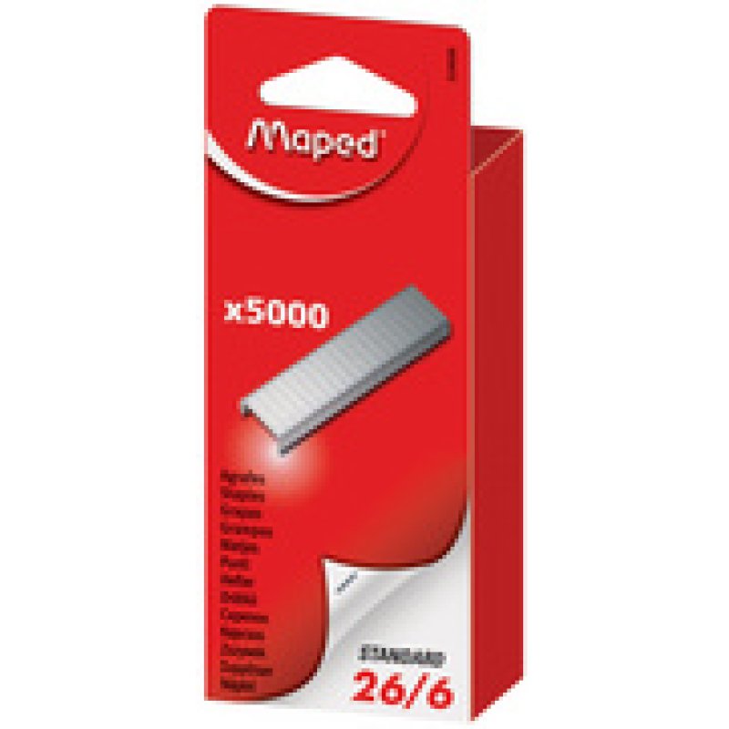 Maped Agrafes 26/8, grand paquet, zingué