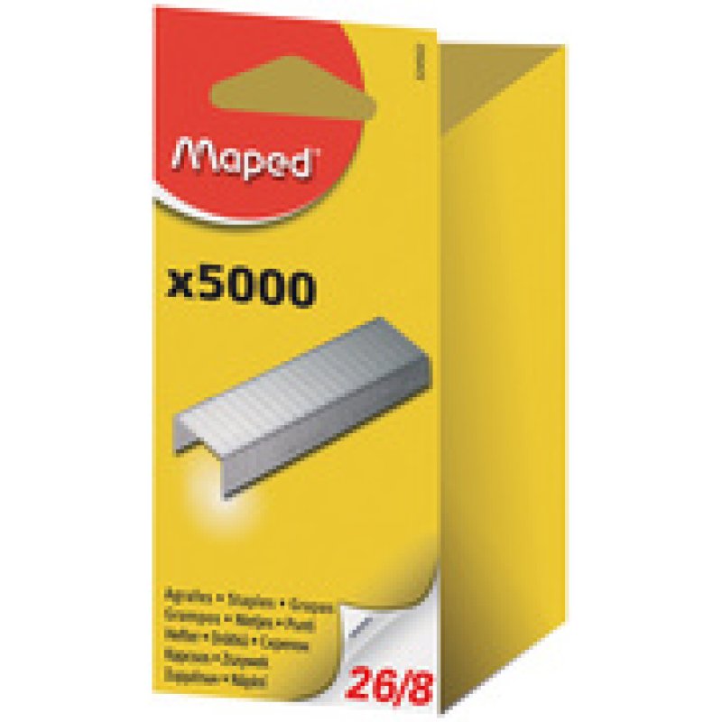 Maped Agrafes 26/6, grand paquet, zingué