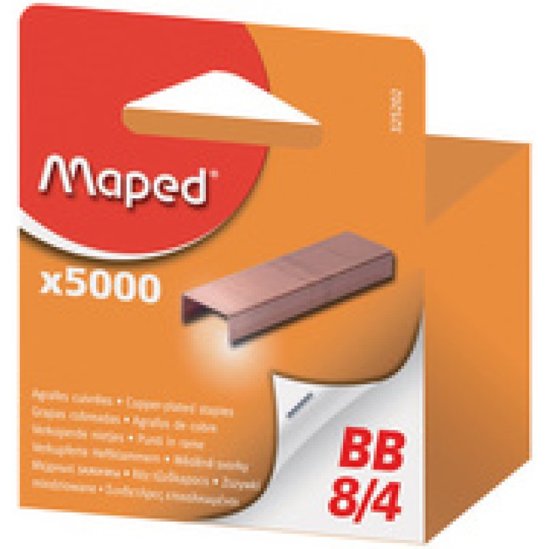 Maped Agrafes 19 1/4, 6 mm, zinguées, grand paquet