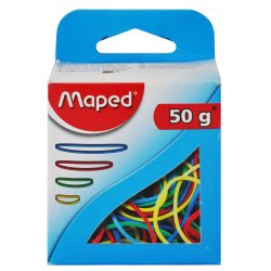 Maped Bracelets caoutchouc en carton, 50 g, assorti