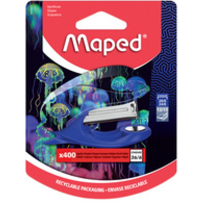 Maped Mini agrafeuse DEEPSEA PARADISE, capacité: 15 feuilles