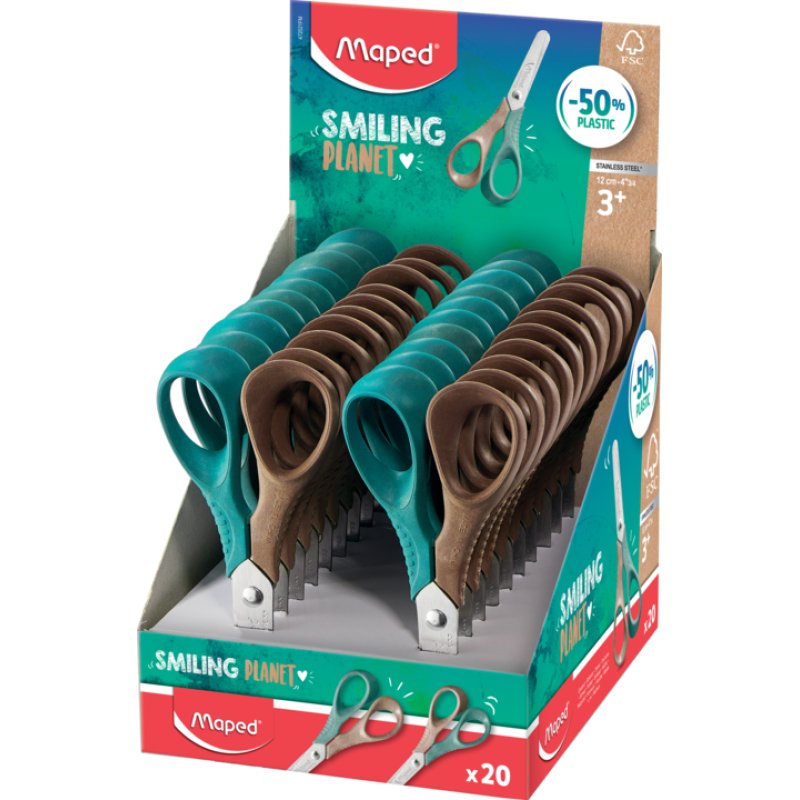 Maped Ciseaux de bricolage VIVO SMILING PLANET, ronds