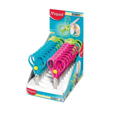 Maped Schere Security 13cm fbg.sort. Universal Straight cut Multicolour