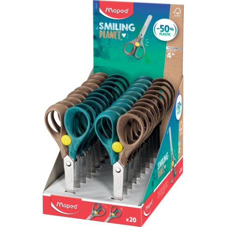 Maped 473121FM stationery/craft scissors Art & Craft scissors Brown, Green, Metallic