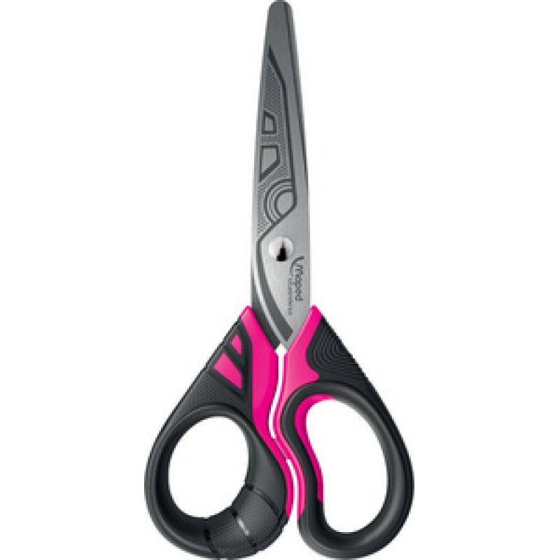 Maped Ciseaux Sensoft 3D Fluo, rond, longueur: 135 mm