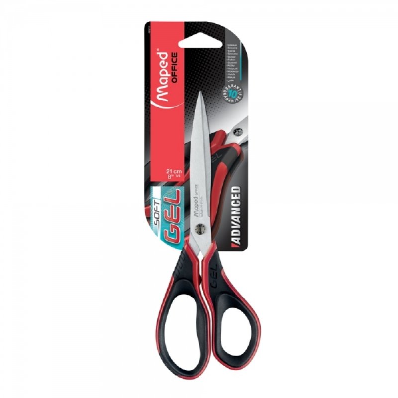 Maped Ciseaux Advanced Gel, longueur: 210 mm, asymétrique