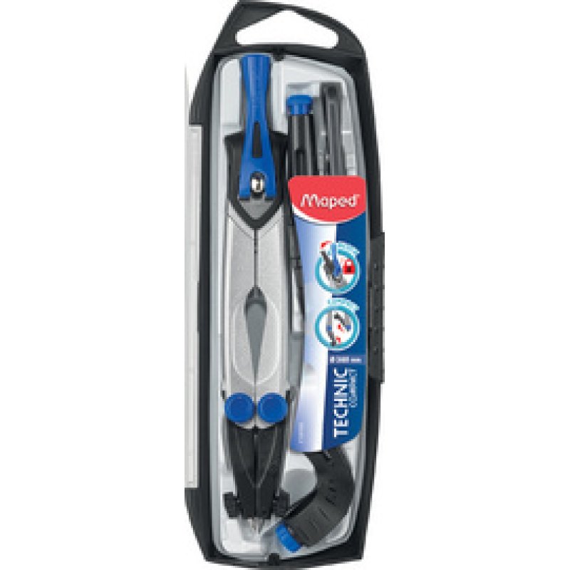 Maped Compas scolaire Technic Concept, set de 5 pièces