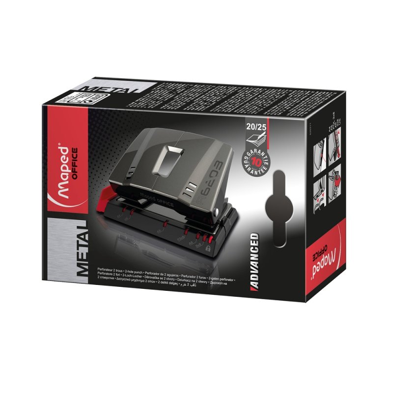 Maped M620311 hole punch 25 sheets Black