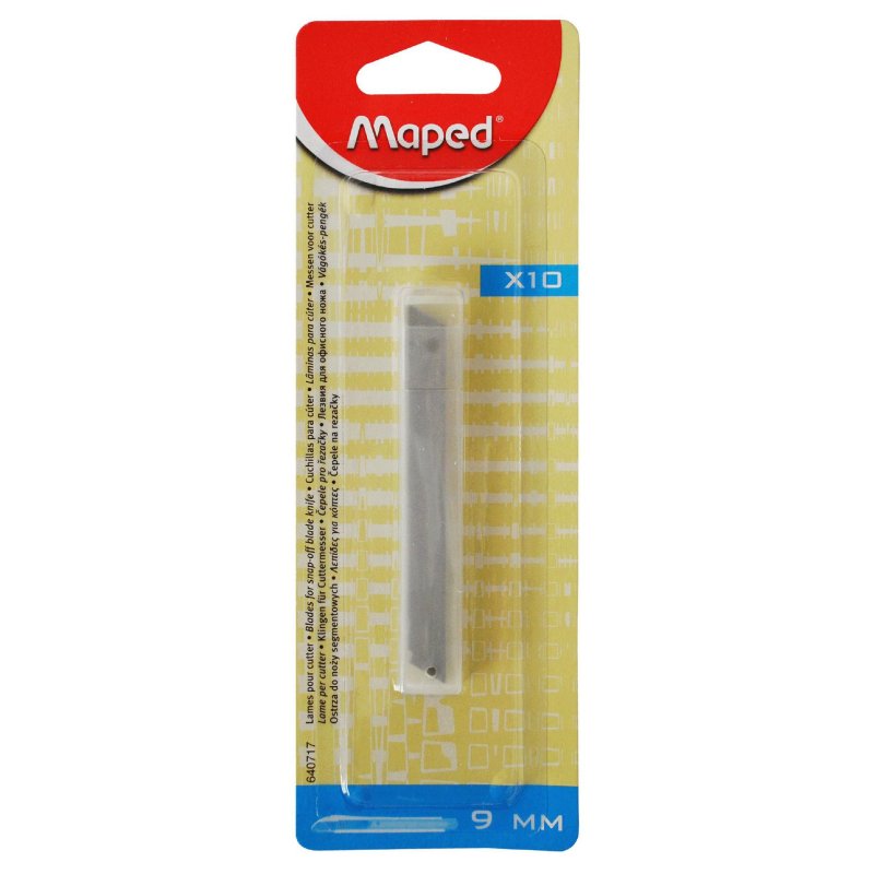 Maped Lames de rechange pour cutter, lame: 9 mm