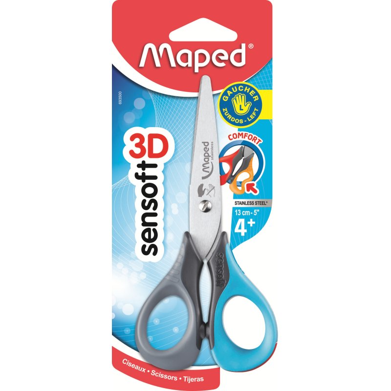 Maped Ciseaux scolaires Sensoft 3D, longueur: 130 mm,