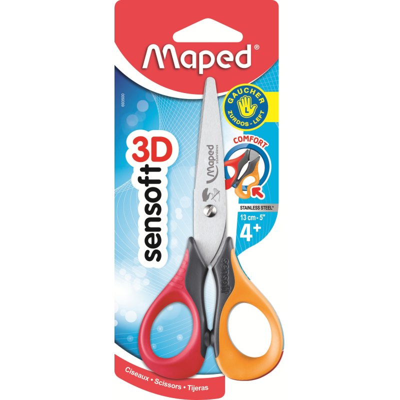 Maped Ciseaux scolaires Sensoft 3D, longueur: 130 mm,