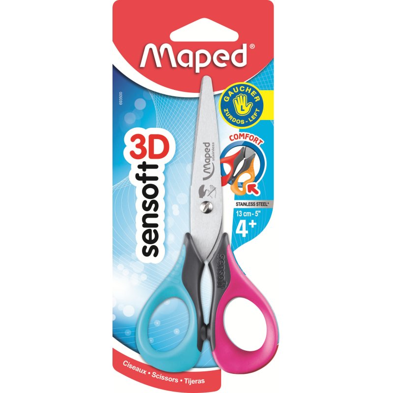 Maped 693500 stationery/craft scissors Art & Craft scissors Straight cut Multicolour, Orange