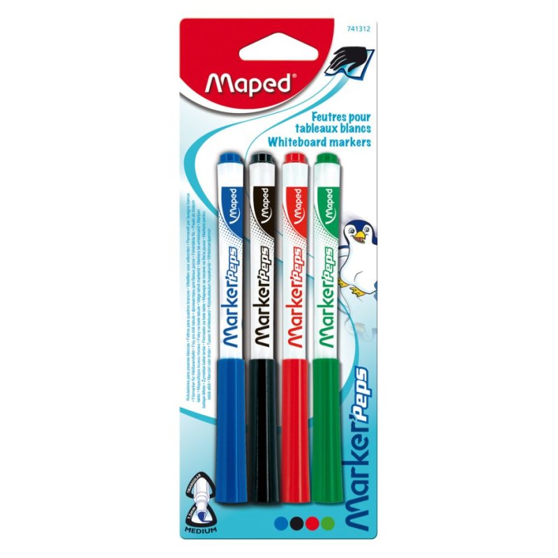 Maped 741312 marker 4 pc(s) Black, Blue, Green, Red