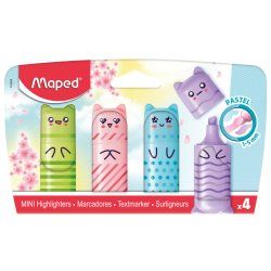 Maped Creativ Mini Cute Pastel Highlighter Blister X 4 Colors –