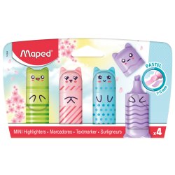 Maped Surligneur Mini PASTEL, blister de 4