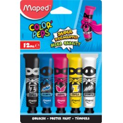 Maped Gouache COLOR'PEPS, dans tube, blister de 5