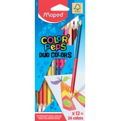 Maped CRAYONS BICOLORES COLOR'PEPS X24 BTE CARTON