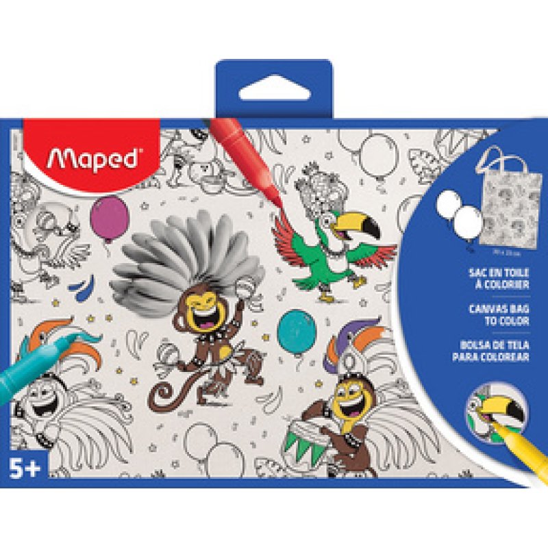 Maped Sac en toile, (L)230 x (H)300 mm, imprimé, blanc