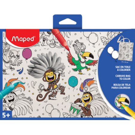 Maped Sac en toile, (L)230 x (H)300 mm, imprimé, blanc