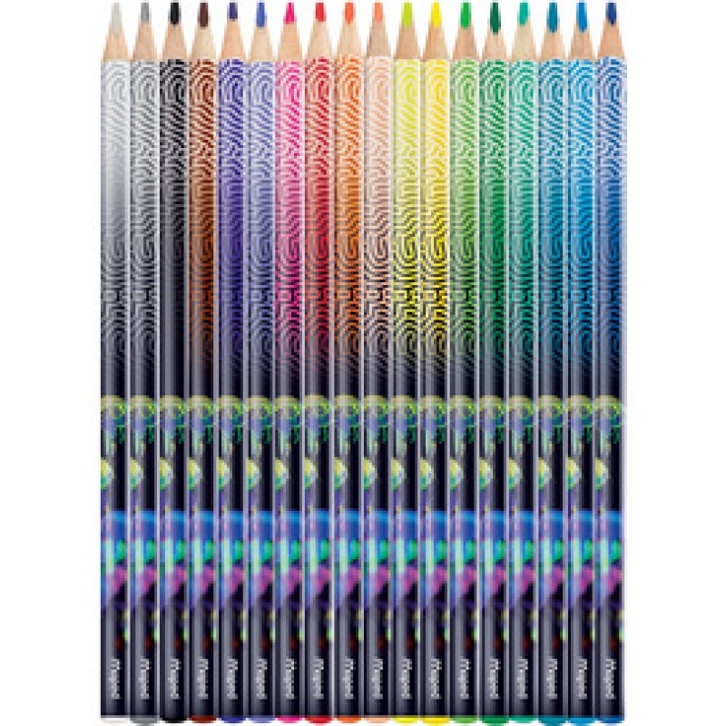 Maped Crayon de couleur DEEPSEA PARADISE, étui carton de 18