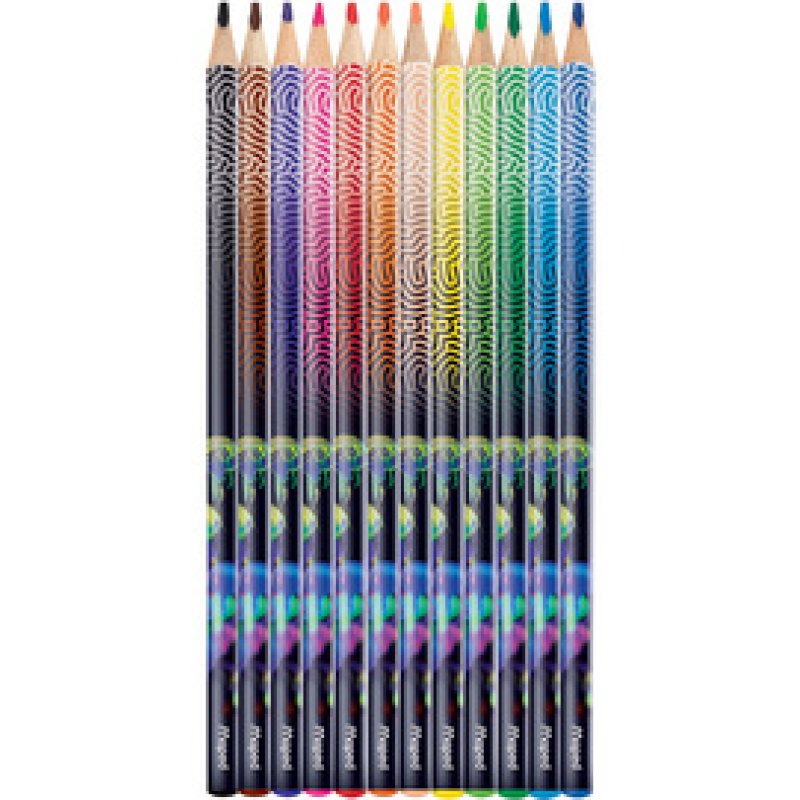 Maped Crayon de couleur DEEPSEA PARADISE, étui carton de 24