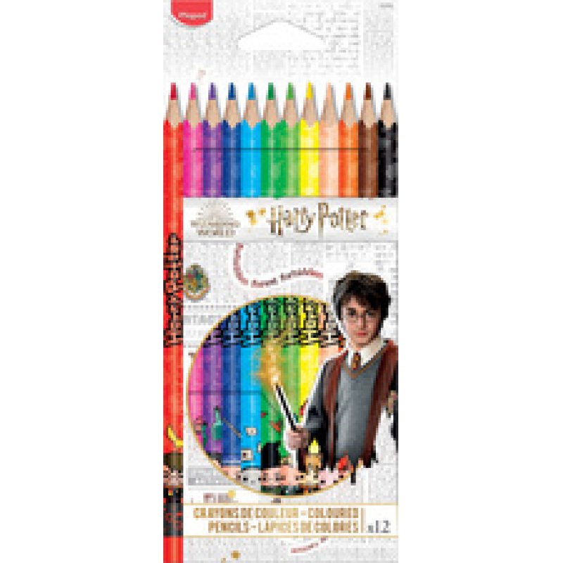Maped Crayon de couleur triangulaire HARRY POTTER,étui de 12