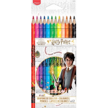 Maped Crayon de couleur triangulaire HARRY POTTER,étui de 12