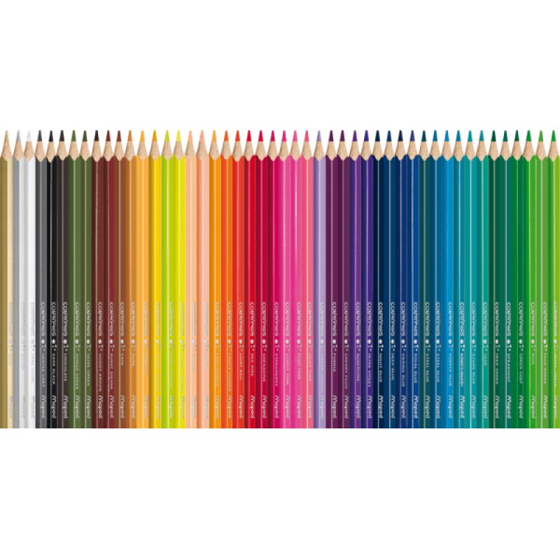 Maped Crayon de couleur COLOR'PEPS, étui métal de 48