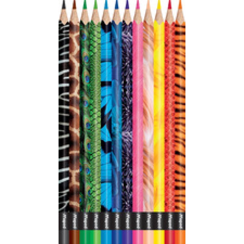 Maped kleurpotloden Color'Peps Animals, kartonnen etui met 12 stuks in geassorteerde kleuren