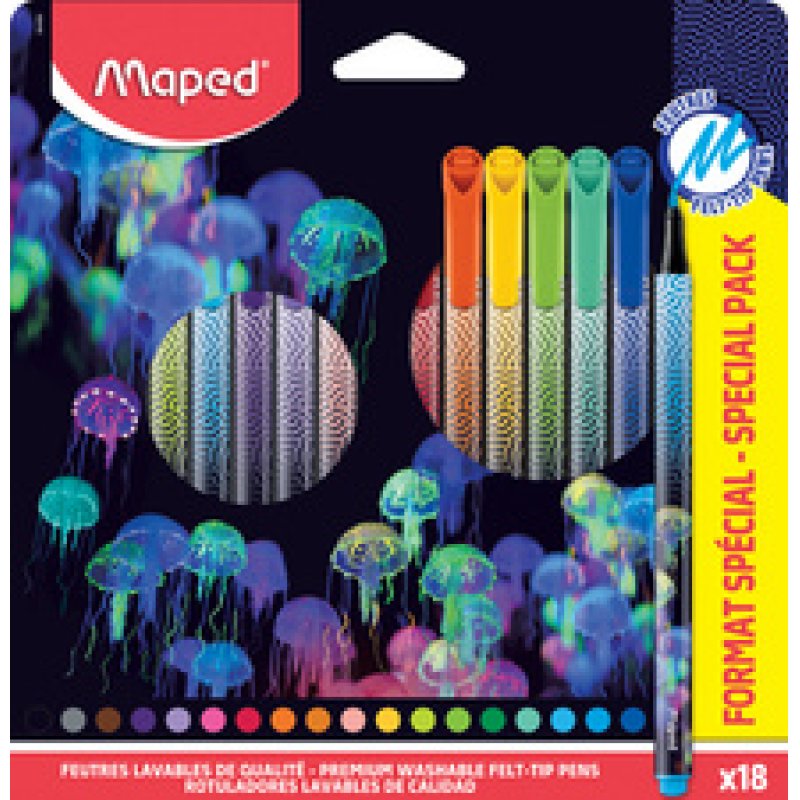 Maped Feutre DEEPSEA PARADISE, étui en carton de 12
