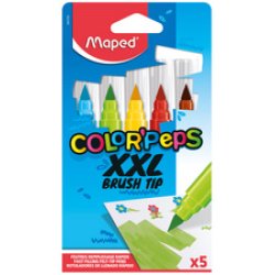 Maped Feutre XXL COLOR'PEPS BRUSH TIP, étui carton de 5
