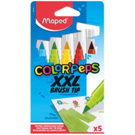 Maped Feutre XXL COLOR'PEPS BRUSH TIP, étui carton de 5