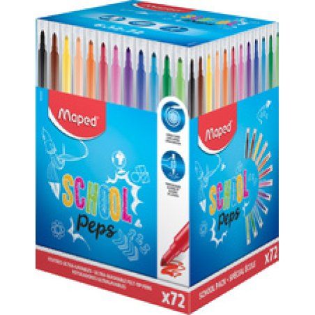 Maped Feutres dessin COLOR'PEPS Long Life, présentoir de 72