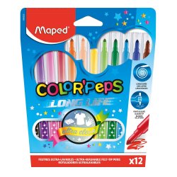 Maped M845020 stylo-feutre Moyen Couleurs assorties 12 pièce(s)