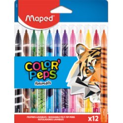 Maped Feutre COLOR'PEPS Animals, étui carton de 12