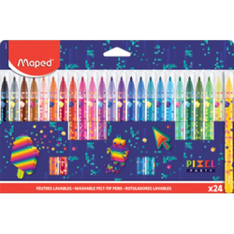 Maped Feutre PIXEL PARTY, étui carton PROMO de 18