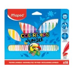 Maped Feutre COLOR'PEPS Jungle, étui en carton de 18